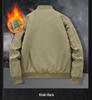 Men's Autumn/Winter Cotton-Padded Windproof Bomber Jacket with Stand Collar