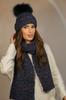 Winter Scarf Multicolor Striped Color Navy Cameo-Pavone