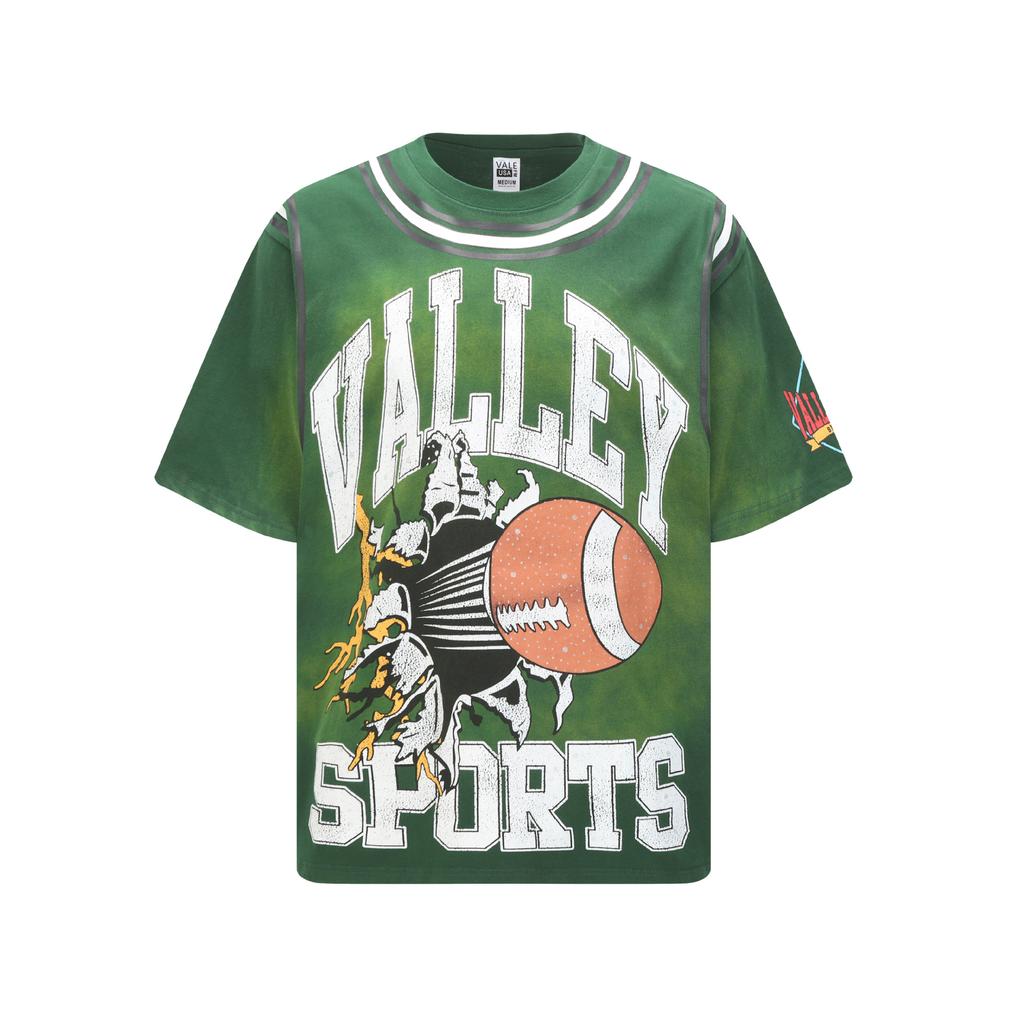 2025 Amerikanische trendige Marke Vall gewaschen alt bedrucktes kurzärmeliges Hip-Hop lockeres Streetwear-T-Shirt für Männer und Frauen