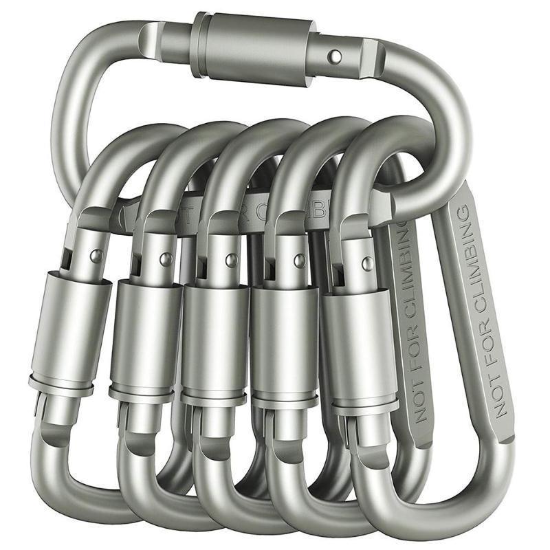 4-6Pcs Carabiner Set For Key Camping Survival Edc Outdoor Keychain Clip  Alloy Aluminum Tactical Caribiner Hook Karabiners