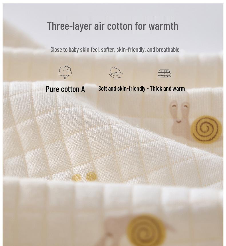 Unisex Gesteppter Baumwoll-Baby-Strampler - Warmer, leichter Neugeborenenanzug für Frühling & Herbst