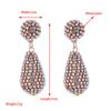 Ohrringe Retro-Flash-Mode-Stil Ohrringe bunte Kristalle Super tropfenförmige lange Temperament