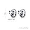 Fashion Chic Rose Fox Hoop Earrings, Silver Color Stainless Steel Small Huggies Earrings, Punk Trendy Hypoallergenic Jewelry