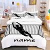 Customize [Customized] 3pcs Bedding, Personalized Soccer Goalkeeper Digital Print, Bedding, 2 Pillowcases + 1 Duvet Cover, Corel