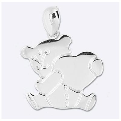 [J5264] - Silberner 'Teddy'-Anhänger Silber (rhodiniert) - 18x18 mm