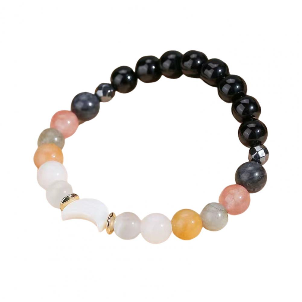 Quartz Jewelry Moon Phase Bracelet Moon Phases Faux Bracelet Adjustable Natural Protection Beaded Bracelet Anxiety Stress Relief