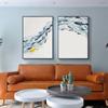 School of Fish Blue Watercolor Decor Nordic Poster Print Minimalist Wall Art Canvas Painting Picture Living Room Home Decor