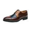 Large size color matching business dress leather shoes men's European and American leather shoes business casual square head large size dress leather