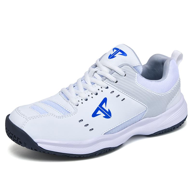 

Men Women Badminton Shoes Lace-up Tennis Sneakers Ping-pong Training Shoes Non-slip Volleyball Athletic Shoes Gym Sneakers White 40