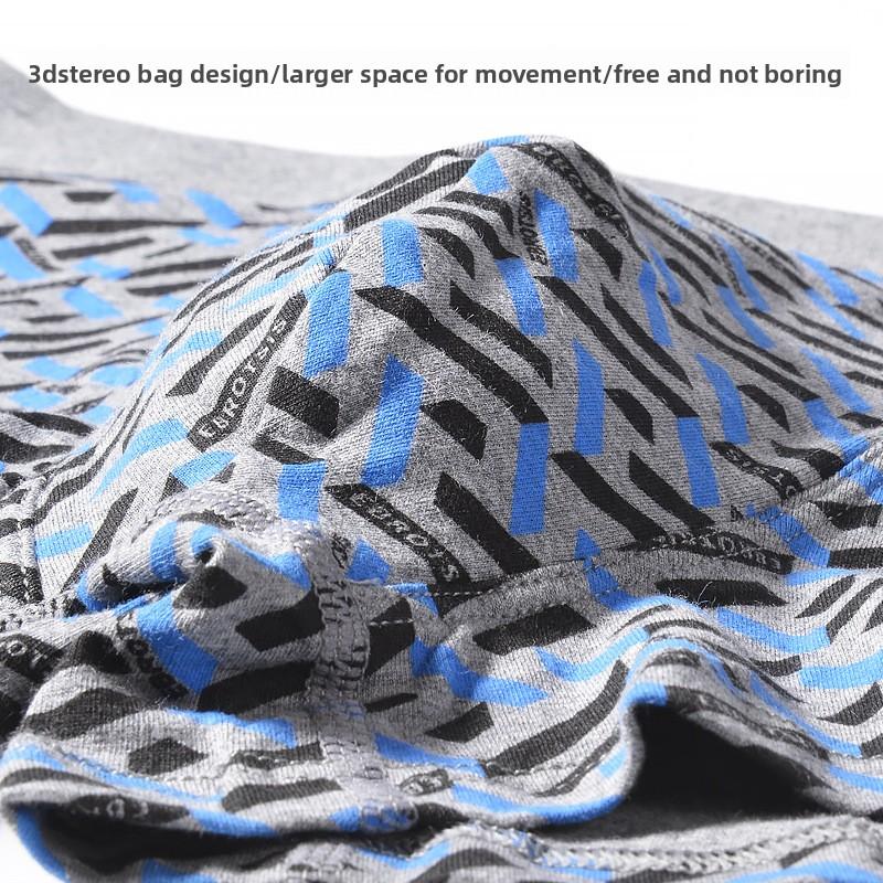 Men's Underwear Cotton Antibacterial Breathable Men's Printed Underwear Men's Plus Size Briefs