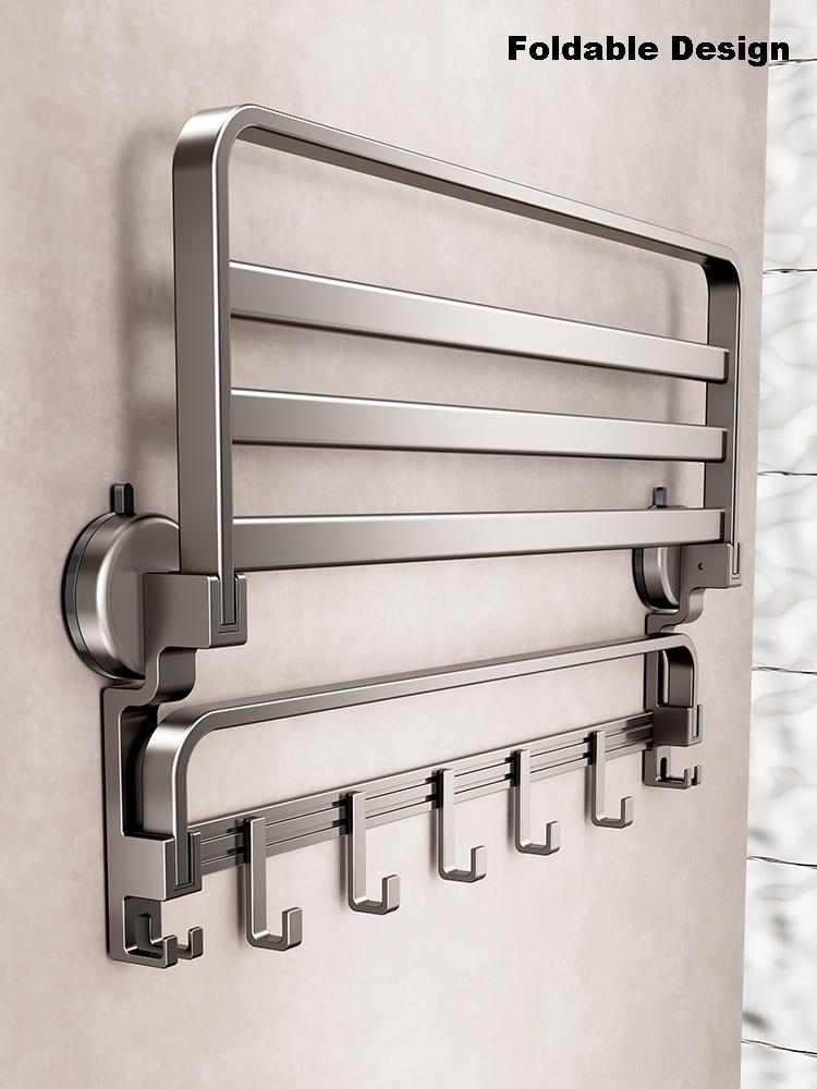 Badezimmer Handtuchhalter Ohne Bohren Saugknopf Handtuchhalter Nicht Perforiertes Regal Haken Organizer Schwebendes Wandregal Aufbewahrung