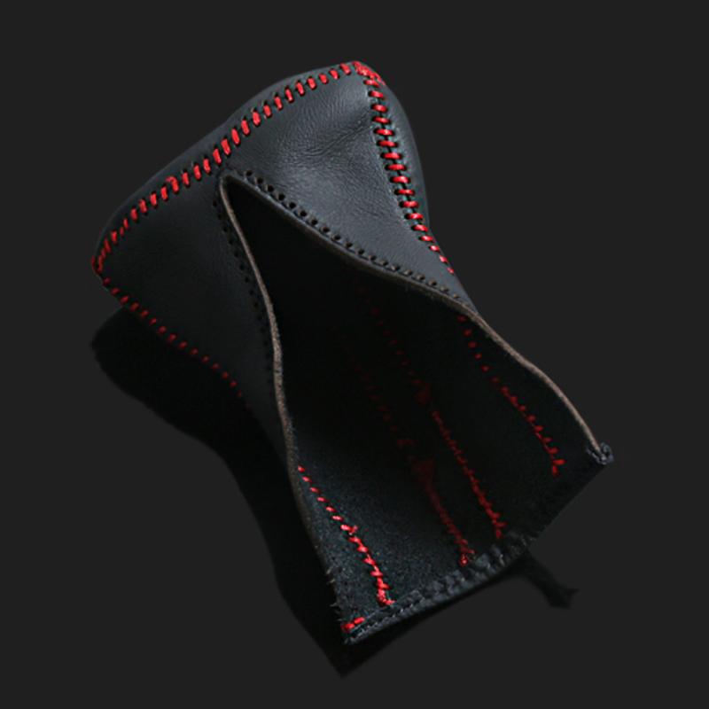 My Good Car High Quality Cowhide Top Layer Leather Automatic Gear Shift Collars Gear Cover For Peugeot 308 408 Car