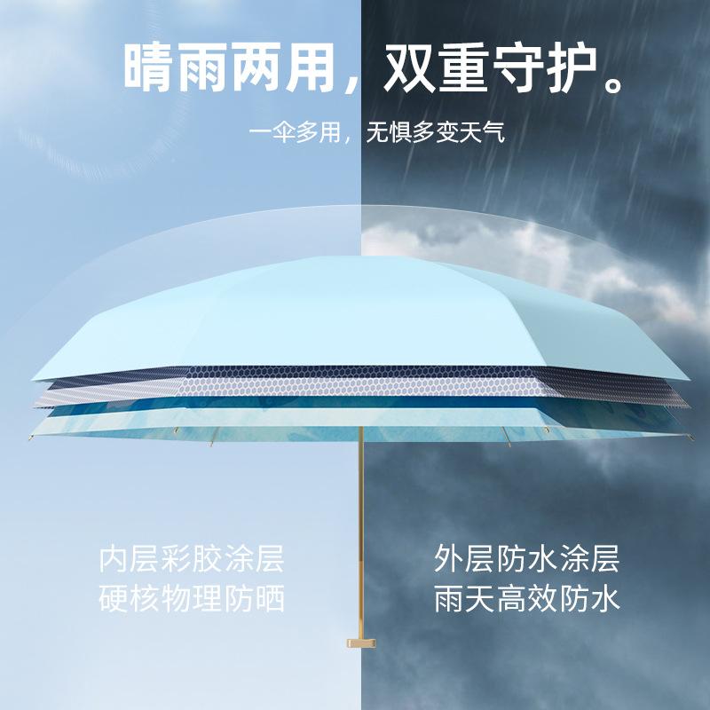 New Light Pickup Pocket 50% Umbrella Sunscreen Umbrella UV Protection Parasol Small Rain Umbrella