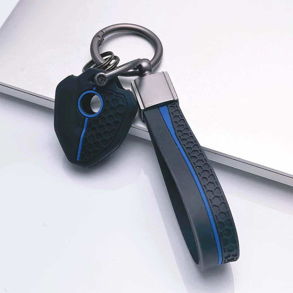 Key Fob Cover for CFMOTO 250NK 250SR 300NK 300SR 400NK 650NK with Keychain Scratch Resistant Shockproof Durable Key Holder Anti-Scratch Guard