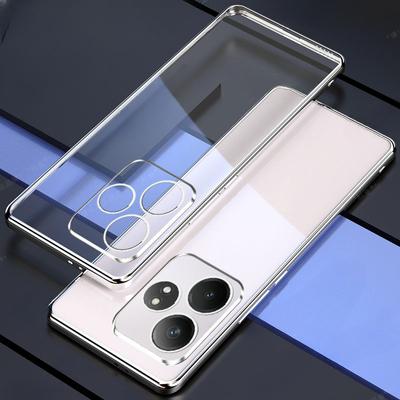 Para OPPO Realme GT Neo6 SE 6 6T Capa de telefone galvanizada Lente Capa de silicone macia com tudo incluído