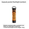 Gopeak Mini Pocket LED Flashlight USB Rechargeable Torch Keychain Clip Cap Light Long Endurance Emergency Hiking Camping Outdoor