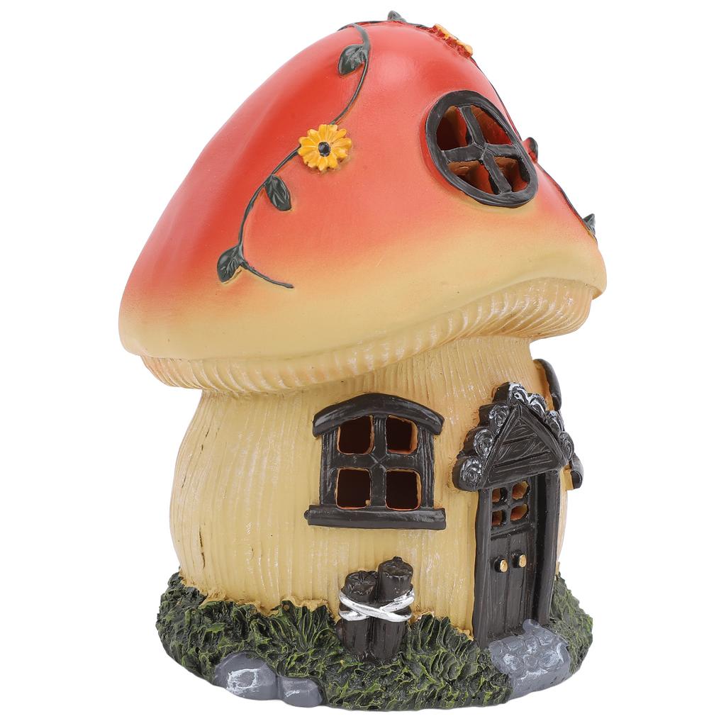 Solarbetriebene Pilzstatue für den Außenbereich, Gartenskulptur, Deko-Licht, automatischer Sensor, Ornament L
