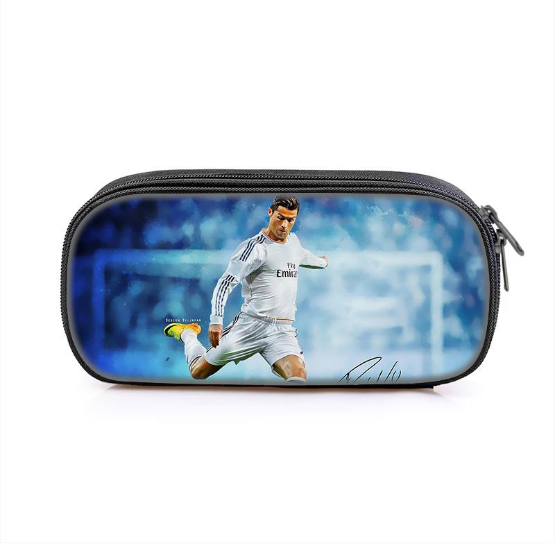 Ronaldo Astuccio per Ragazzi e Ragazze Borsa Portapenne Stella del Calcio Scatola Portapenne con Zip per Ragazzi e Ragazze Miglior Regalo Borse Cosmetiche da Donna