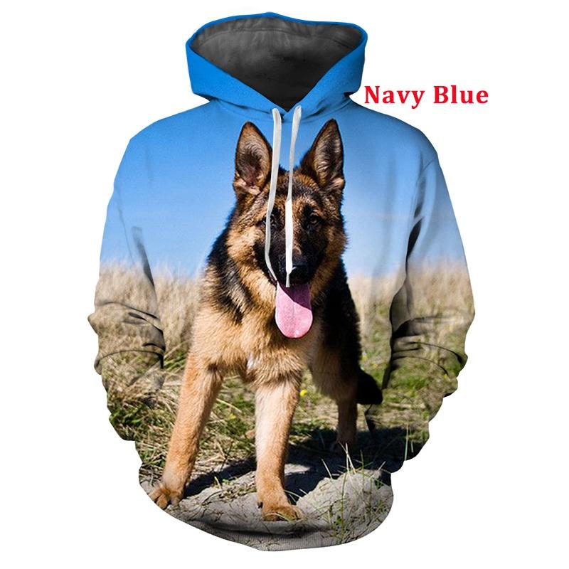 Funny Animal Dog 3D Printed Hoodie Black German Shepherd Hoodies Sweatshirts Tops