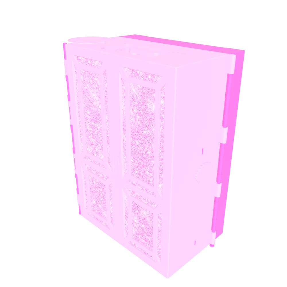 Barbie Super Powerful! Stylish Pink Dream Closet (with doll) Dress-Up Doll House for Pretend Play, Ages 3 and Up, Pink, HXD58