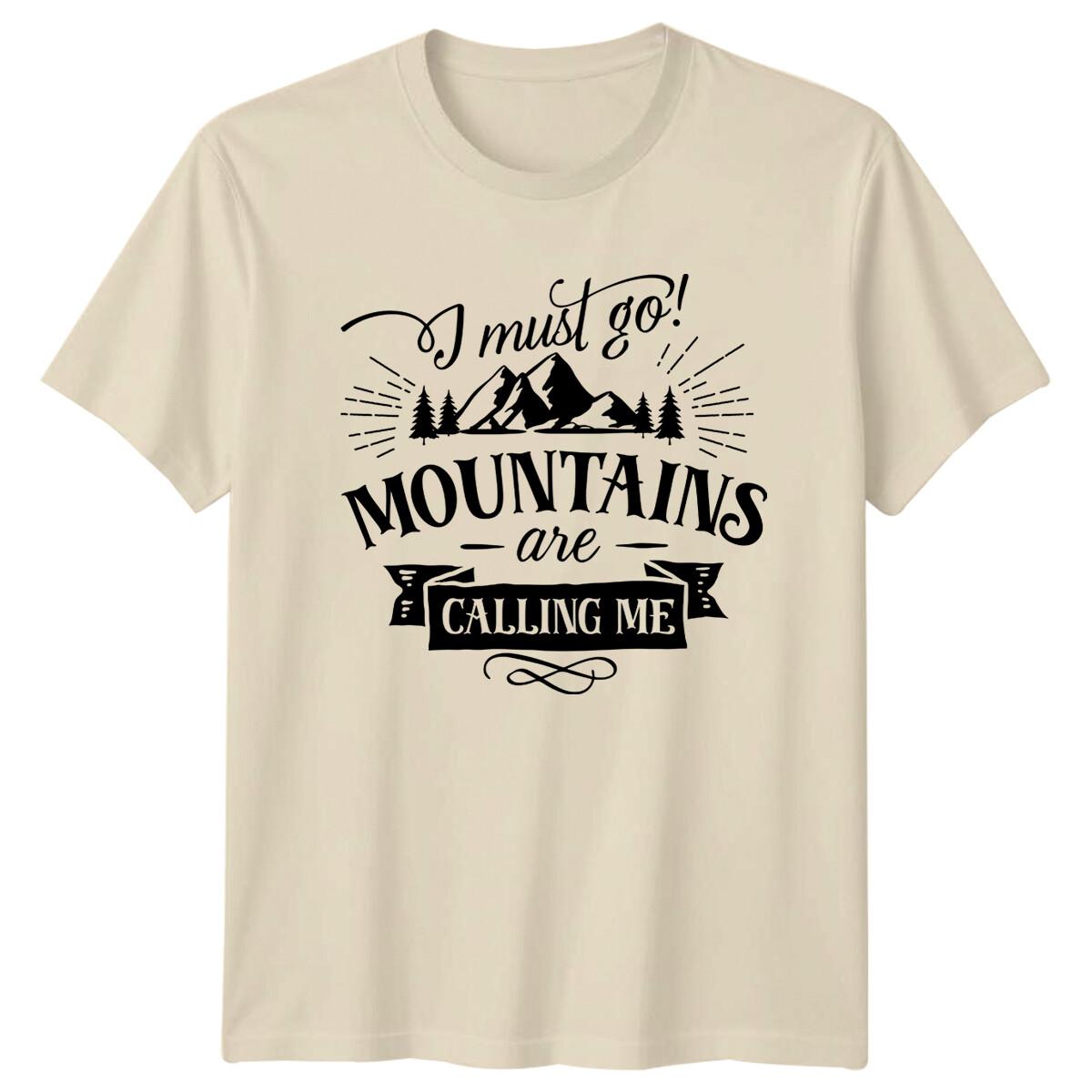 Mountains Are Calling Me T-Shirt Adventure Travel Shirt XXL