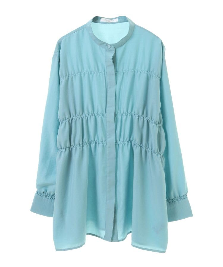 

Casual shirred shirt tunic for blue [Green Parks] women, синій