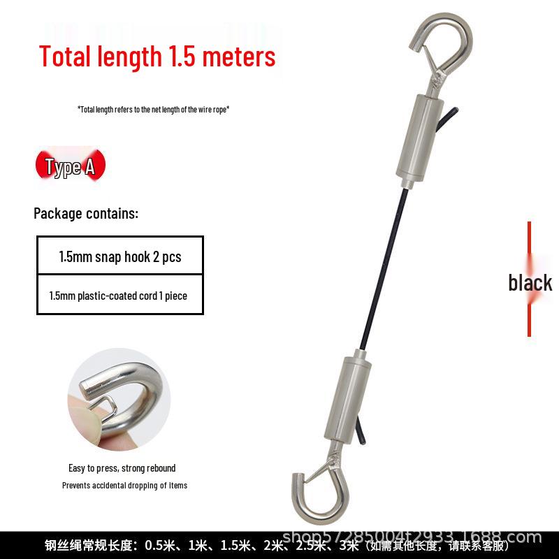 Stainless Steel Adjustable Wire Sling Hook for Art Exhibition Hanging