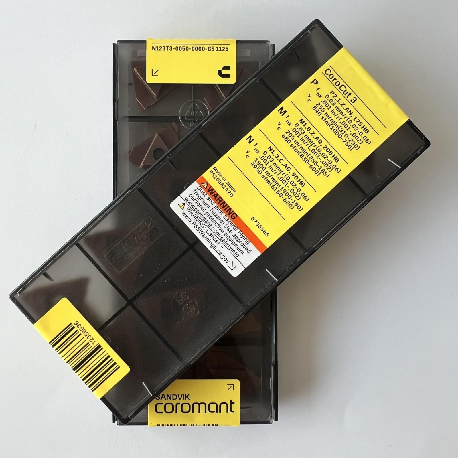 

SANDVIK / N123T3-0050-0000-GS 1125 / Original Swedish hard alloy blade 10 Pcs