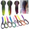 Colored Hair Extensions for Kids Ponytail Hair Accessories Clip In Ponytail with Rubber Bands for Women Synthetic Hair Pieces