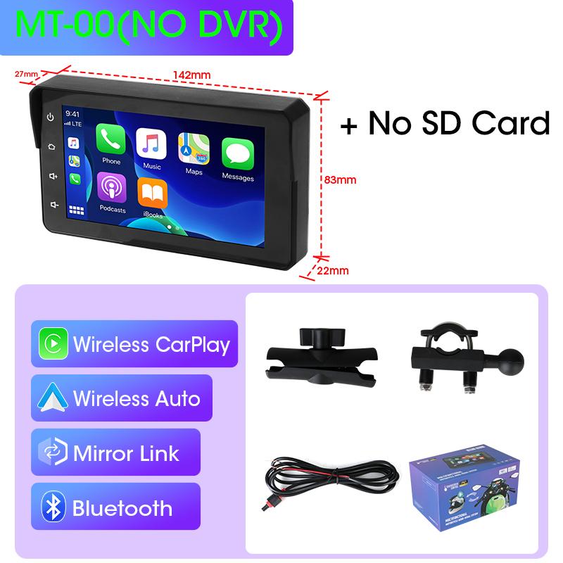 

5 inch Motorcycle GPS Navigation IPX7 Waterproof Wireless Carplay Android Auto Display Screen Portable Motorcycle Monitor moto
