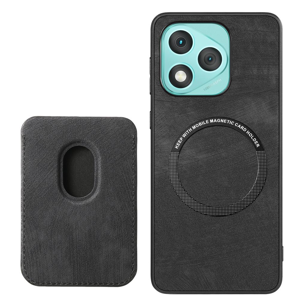 For Honor 400 Lite Case Compatible with MagSafe Leather Back Cover with Detachable Card Holder