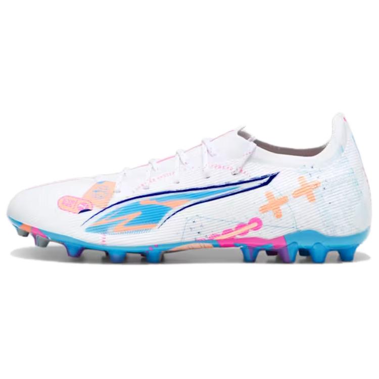 Puma Ultra 5 Series Ultimate Volume Up Comfortable MG (Rubber Stud) Soccer Shoes Unisex Soccer Shoes White 108093-01