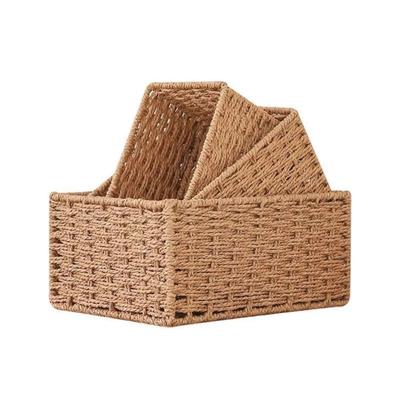 New Large Capacity Woven Storage Basket Handmade Reusable Clothing Storage Basket Cosmetic Container