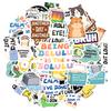 35pcs Humorous Cute Stickers Playful Animal DIY Stickers  Stickers For Notebook Luggage Mobile Phone Cup DIY Phone Laptop