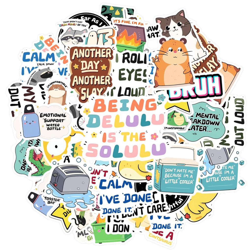 35pcs Humorous Cute Stickers Playful Animal DIY Stickers Stickers For Notebook Luggage Mobile Phone Cup DIY Phone Laptop