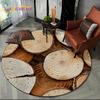 Latest 3D Color Wood Grain Lines Round Area Rug,Carpet Rug for Living Room Bedroom Sofa Child Playroom Decor,pet Non-slip Gift