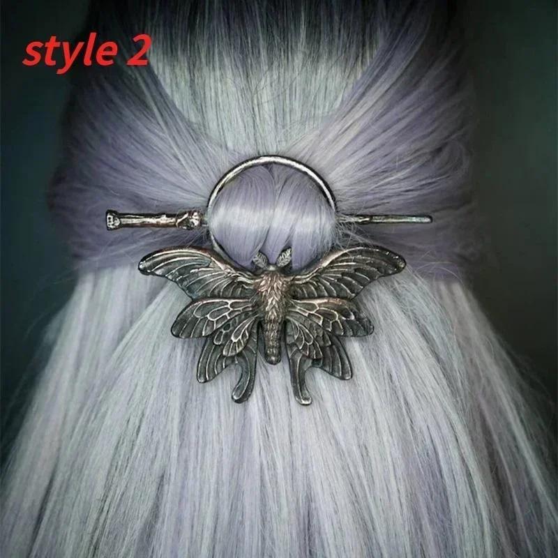 Vintage Metal Chopsticks Nordic Style Headdress Gothic Punk Hair Sticks Girls Hair Accessories for Women
