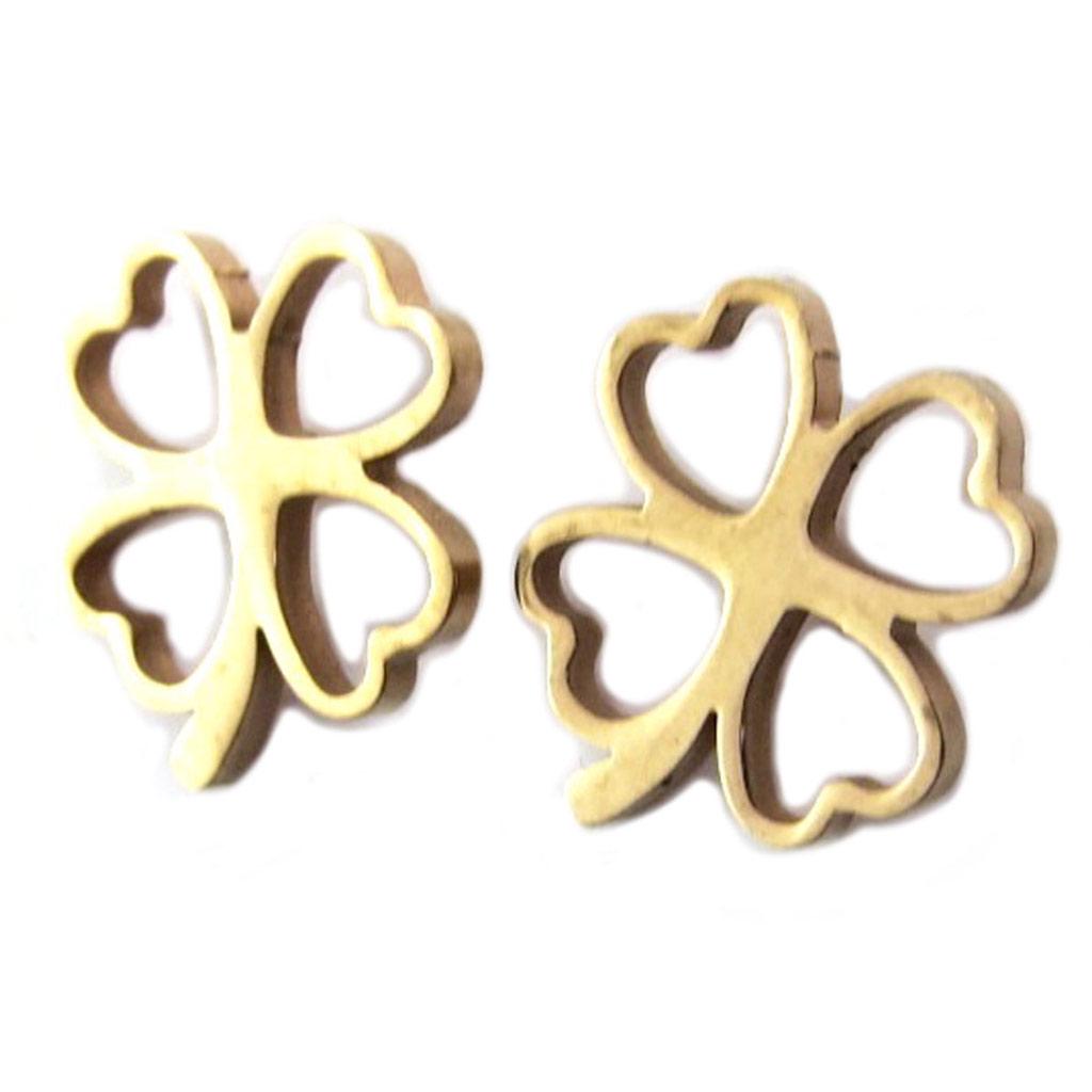 Les Trésors De Lily [P5055] - Necklace Set + Pink Gold 'Clover' Steel Buckles (gold Pink)