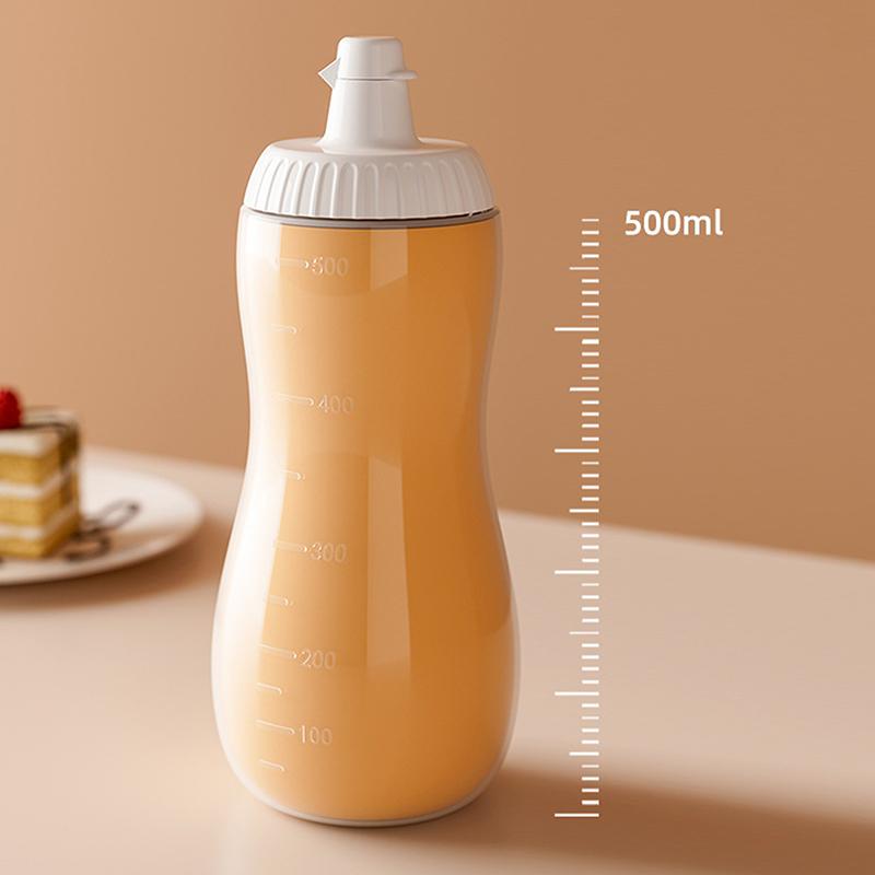 500Ml Large Squeeze Condiment Bottles With Nozzles Ketchup Bbq Sauces Olive Oil Bottle Dispenser Squeeze Sauce Bottle