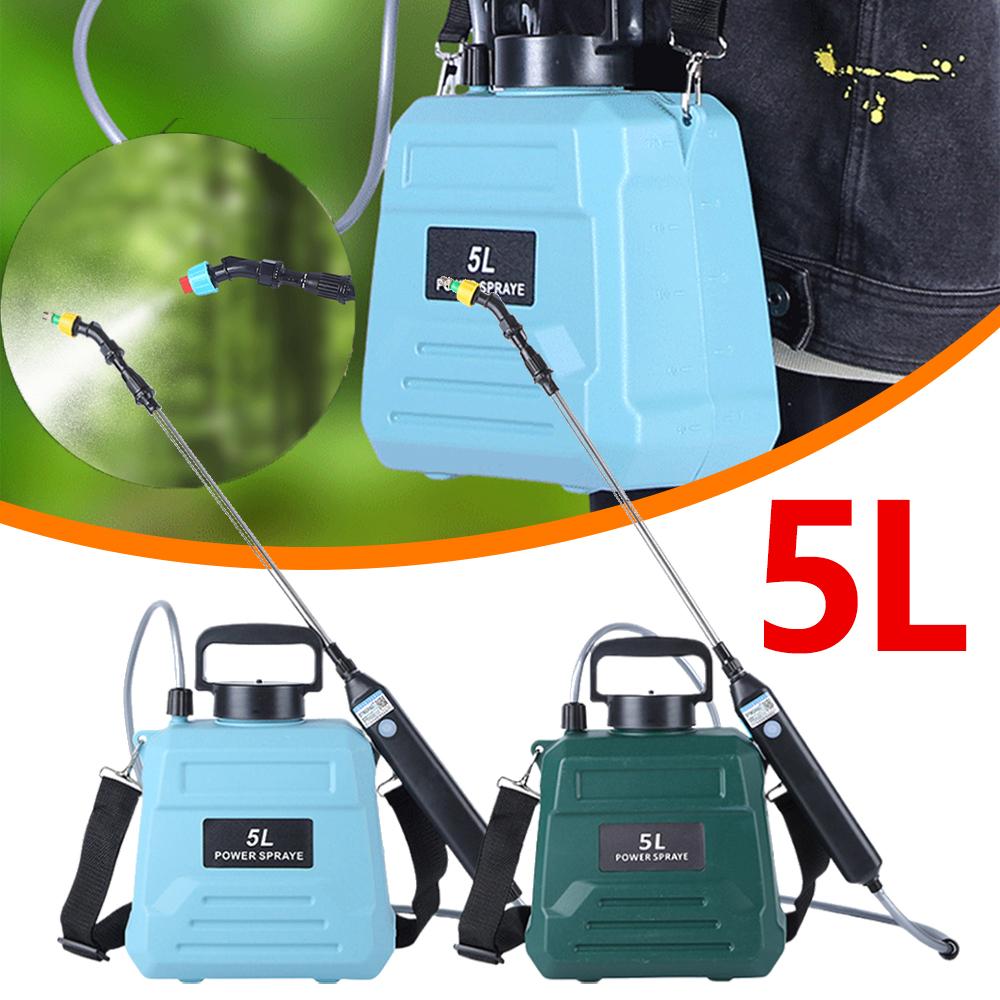5L Electric Sprayer  Watering Can With Spray Gun Battery Powered Automatic Garden Plant Mister USB Rechargeable Irrigation Tool