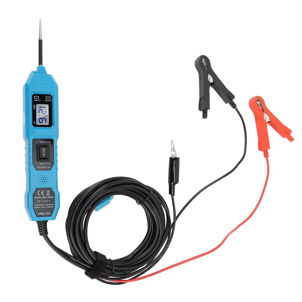 DC 6‑24V Power Circuit Probe Tester Multifunction Automotive Circuit Tester Diagnostic Tool with Front Light for Car
