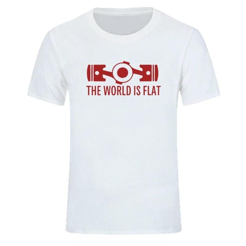 New Summer The World Is Flat Engine T Shirt Short Sleeve Custom Tshirt Style Unisex Oneck Cotton Tshirt Fashion Streetwear Tees