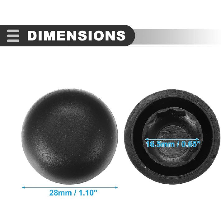 Motoforti Front Windshield Wiper Arm Nut Cover Cap, for Ford Edge 2007-2014, Plastic, NO.7T4Z17C526A, Black