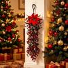 Plastic Christmas Vine Christmas Ball Poinsettia Christmas Swag Vine  Wall Hanging