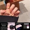 Yang Zhi Gan Lu Autumn/Winter Blush Orange Gradient Solid Gel Fake Nail Stickers with Baking Lamp - Full Set