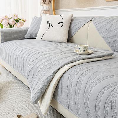 Coussin de Canapé Frais Style Crème Coton Antidérapant Cuir Housse Housse Anti-Salissures Quatre Saisons Universel Coton Pur Coussin Simple