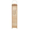 Bougeoir suspendu - Bambou Naturel - Pot en verre Ø12 cm - 19,5x19,5x84 cm - Extérieur/Intérieur