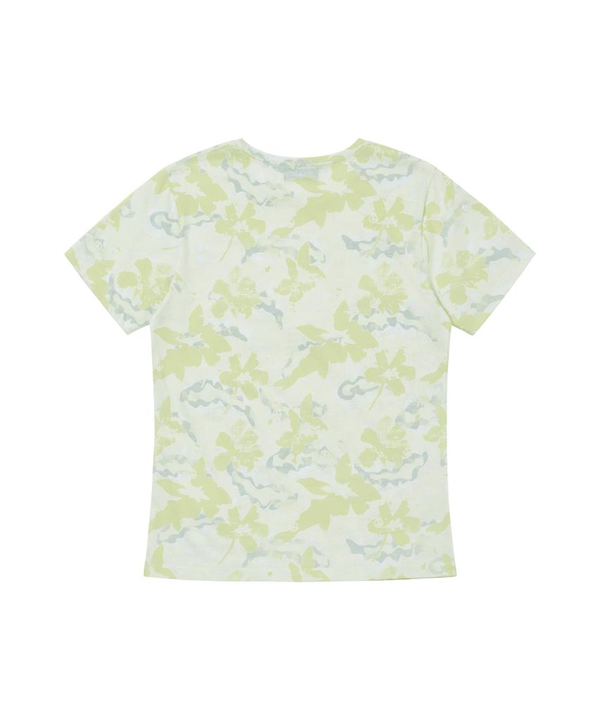 WELLBEING EXPRESS Flower Camouflage Half Sleeve Green
