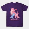 Men Black Print T-shirt Mamasaurus Mother T-Rex &Amp; Baby Boy Girl Dinosaurs No-Cut Transfer Paper Print Cotton Tshirt