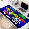 Custom Name Personalized Geometry Dash Pattern Mousepad, Laptop PC Desk Mat, Decorative Desk Mat for Home Keyboard Pad Gift